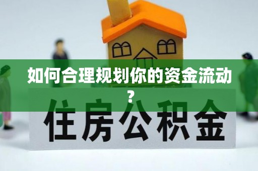 尼玛如何合理规划你的资金流动？