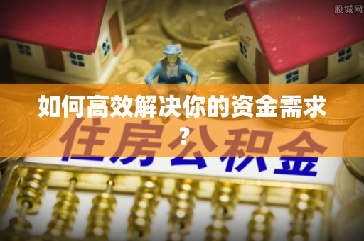 尼玛如何高效解决你的资金需求？